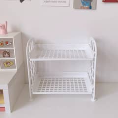 HOMESTAR - Estantería Organizador 2 Niveles Blanco