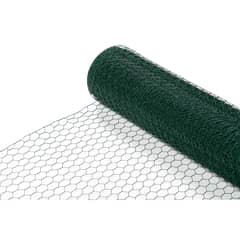 GENERICO - Malla hexagonal 1 x 10mt rollo 10m Recubierta pvc CERRAM
