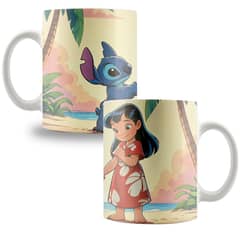 GENERICO - Tazón Cerámico Blanco Lilo y Stitch