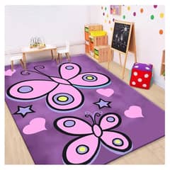 SMARTY - Alfombra Lisa Infantil Diseño Butterfly 120x160CM
