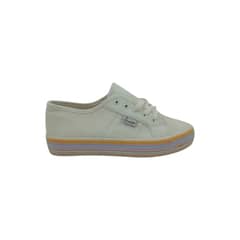 HERIEL - Zapatilla Blanca Textil Mujer