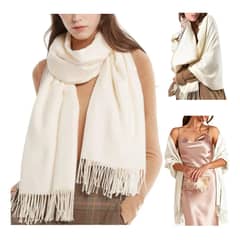 EVERSO - Echarpe Bufanda De Lana Otoño Invierno Maxi Bufanda Unicolor