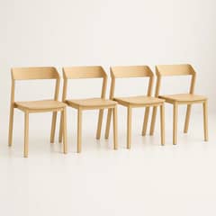 KLIK - Pack de 4 Sillas de Comedor Madera Rover Viena Natural