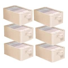 GENERICO - Set De 6 Cajas Organizadoras Plegables Closet Ropa