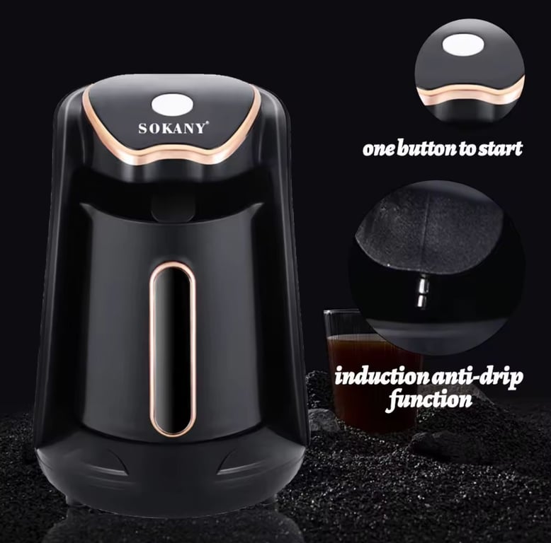 Cafetera Turca Semiautomática Cafetera Moka Con taza Térmica