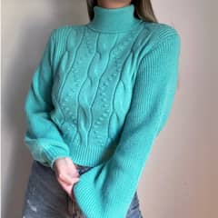 ARRAKASTA - Sweater trenzado elasticado.