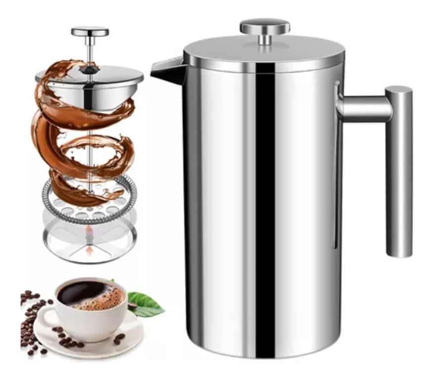 Cafetera De Prensa Francesa De Acero Inoxidable 800 Ml