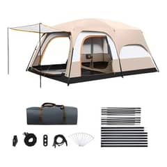 GENERICO - Tienda Acampar Casa Campaña Grande Camping Para 8-12 Persona
