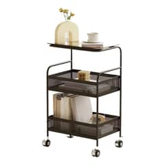 GENERICO - Carrito Organizador De 3 Niveles Carrito Multifuncional Con Ruedas