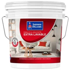 SHERWIN WILLIAMS - Esmalte al agua 4gl extra lavable blanco
