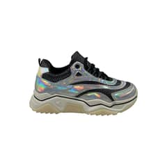 HERIEL - Zapatilla Plateada Plataforma Mujer
