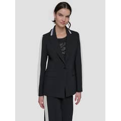 KARL LAGERFELD - Blazer con ribete en contraste plisado
