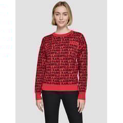 KARL LAGERFELD - Sweater con logo all over