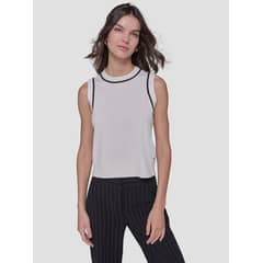 KARL LAGERFELD - Sweater sin mangas con cuello redondo