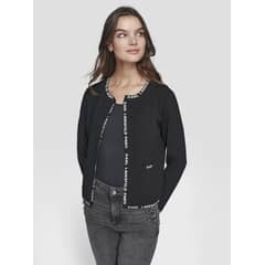 KARL LAGERFELD - Sweater cárdigan con ribetes de logotipo