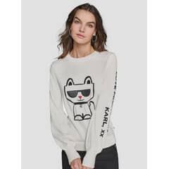 KARL LAGERFELD - Sweater choupette bordado