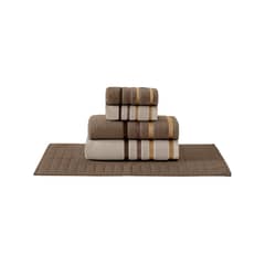 TEKA - Juego de Toallas 5 Piezas LUMIERE Terra - 520 gm² - 100% Alg