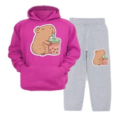 MPROPIA - Conjunto Buzo - Polerón Niñas Niños Capibara Capybara Bubble Tea