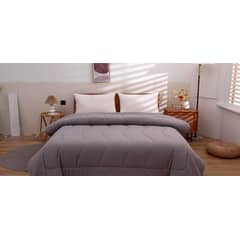 GENERICO - Plumon Sintetico Edredon Nordico Microfibra 1 plaza Color Gris
