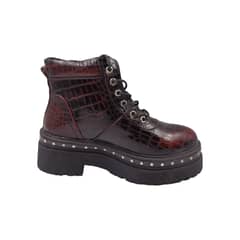 HERIEL - Botin Burdeos Plataforma Mujer