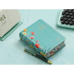 ABBA - Biblia RVR60 035c PJR CP Flores turquesa Tamaño Compacto