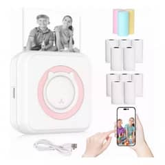 GENERICO - Mini Impresora Térmica Portátil Bluetooth Accesorios 13 Roll