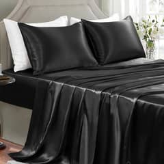 ROSEWOOD - Sabanas Satin Ultra Suaves Juego Completo - Negro - Super King