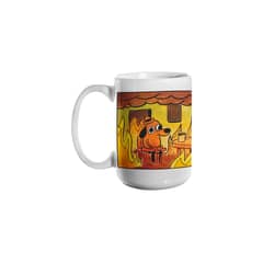 GENERICO - Taza tazon grande This is fine meme-Monstruatazas