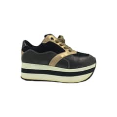 HERIEL - Zapatilla Negra Plataforma Mujer