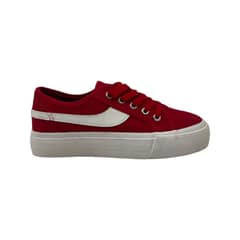 HERIEL - Zapatilla Roja Plataforma Mujer