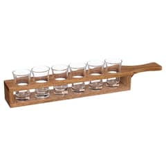 SECRET DE GOURMET - Soporte Madera Con 6 Vasos De Chupito