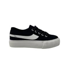 HERIEL - Zapatilla Negra Lona Baja