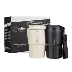 BUFFER FLASK - Vaso Termico Termo Buffer Bebidas Calientes Frias Mug 400ml