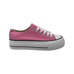 HERIEL - Zapatilla Rosa Textil Plataforma