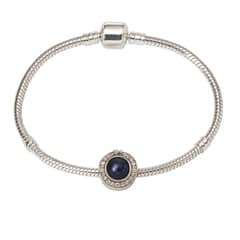 GENERICO - Pulsera con charm corona azul resplandecer