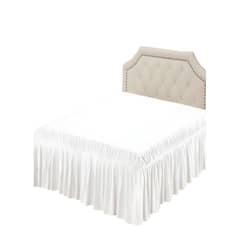 GENERICO - FALDON DE CAMA SIN FUNDA PLAZA Y MEDIA BLANCO