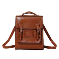 PUREPOWER - Mochila retro feminina de couro encerado oleado genuíno