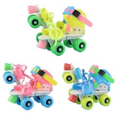 GENERICO - Patines 4 Ruedas Multicolor Para Niños Ajustable Artísticos