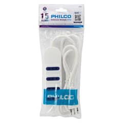 PHILCO - Extensión Múltiple 4 Tomas 15 Metros Blanca