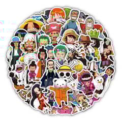 GENERICO - 50 Stickers One Piece Anime Zoro Luffy Impermeable