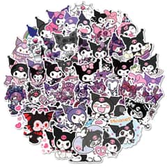 GENERICO - Set De 50 Stickers Kuromi Kawaii
