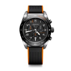 VICTORINOX - Reloj Swiss Army Chrono Correa de Caucho NegroNaranjo