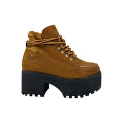 HERIEL - Botín Camel Plataforma Mujer
