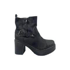 HERIEL - Bota Negra Plataforma Mujer