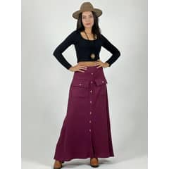 ENIGMATICA BOUTIQUE - Falda Lanilla Spandex Petróleo
