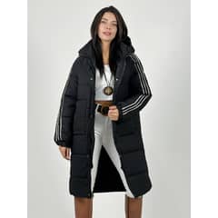 ENIGMATICA BOUTIQUE - Parka Larga Lineas en Hombros Blanco Invierno