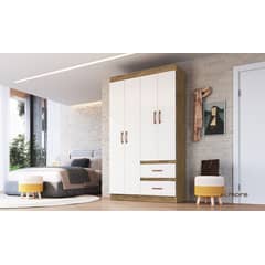 ALMORE - Closet Berlin 4 Ptas 2 Caj Nogueira/Off White