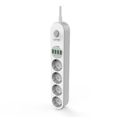 LDNIO - Alargador 4 Salidas y 4 Puertos USB SE4432