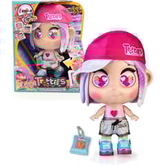 FAMOSA - Trotties Muñeca Emoji Ojos Modelo Emma Luces Magicas