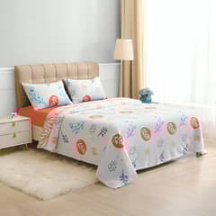 DORAL - Sábanas Polar Composé 15 Plazas Ramas Coral Blanco